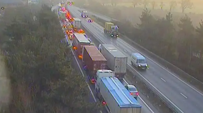 Man Dies After Lorry Overturns on A14 in Suffolk Causing 12 Hour Road Closure