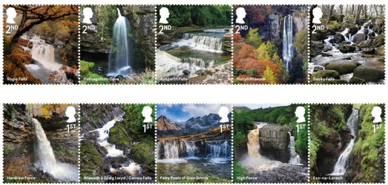 Spectacular Waterfalls Of The UK Celebrated On New Royal Mail Special Stamps